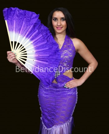 Abanico violeta para danza del vientre