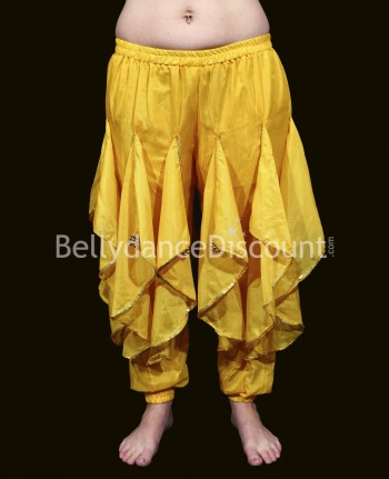 Yellow Bellydance and Bollywood sarouel pants
