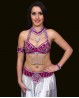 Set BH + Gürtel in Violett für den orientalischen Tanz