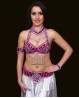 Set soutien-gorge + ceinture de danse orientale velours violet