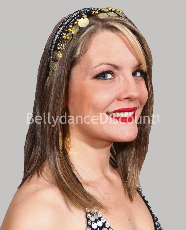 Diadema negra de danza del vientre