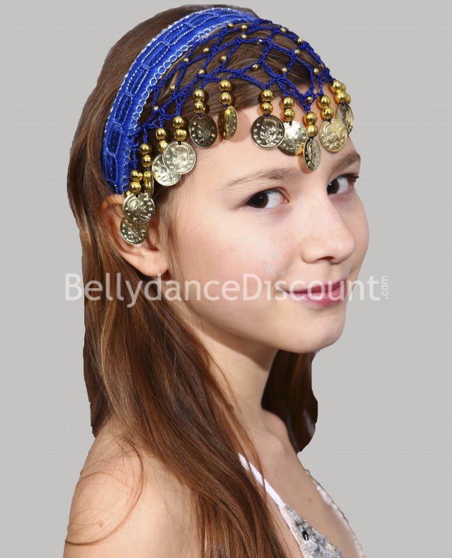 Dark blue oriental dance hairband