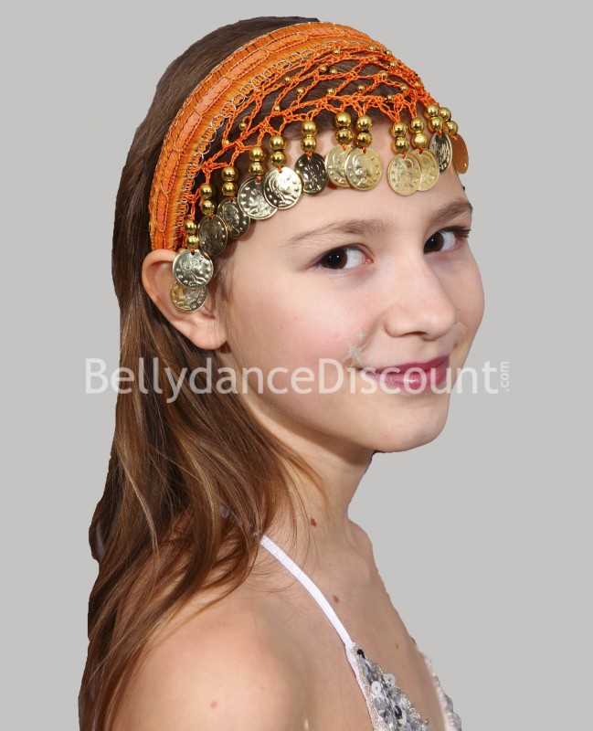 Haarband für den orientalischen Tanz in orange