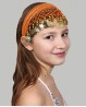 Diadema naranja de danza del vientre
