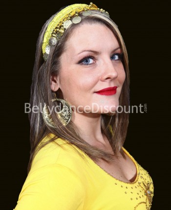 Haarband für den orientalischen Tanz in gelb