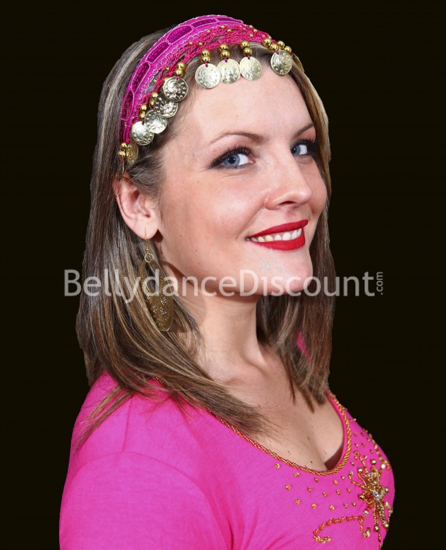 Haarband für den orientalischen Tanz in fuchsia