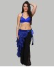 Dark blue drooping belt for belly dance