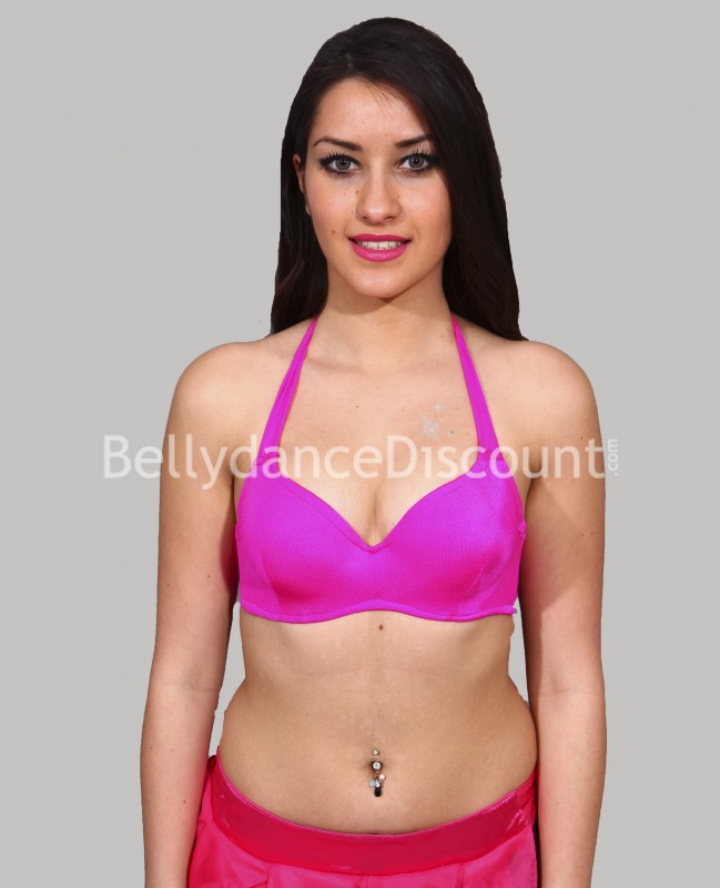 Soutien-gorge basique de danse orientale rose
