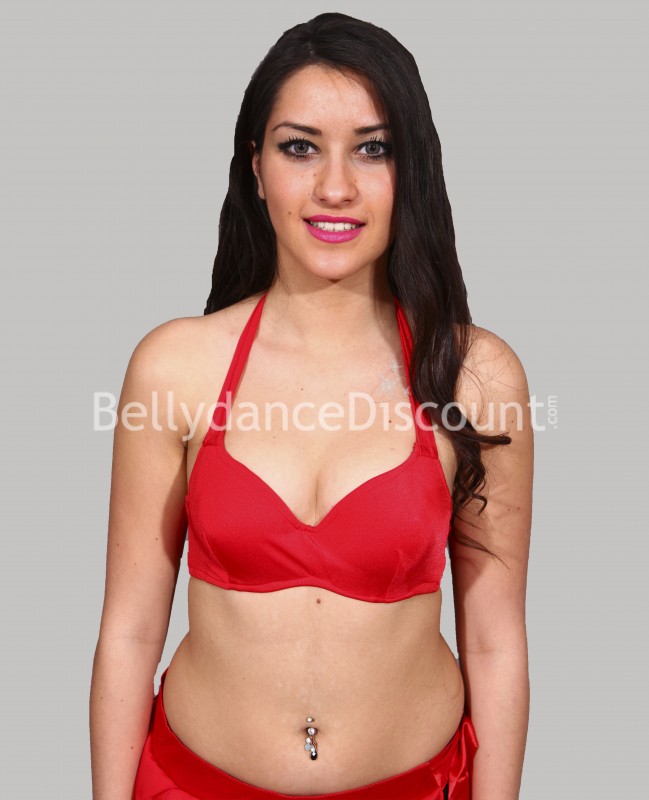 Reggiseno basico di danza del ventre rosso