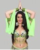 Mangas verdes claras con velo para danza oriental