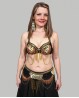 Set reggiseno + cintura di danza del ventre tribale dorato