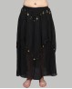 Black belly dance skirt with lining