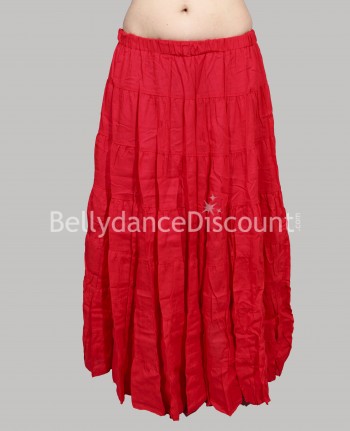 Jupe tribale de danse orientale rouge