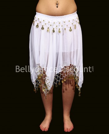 White belly dance short skirt