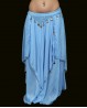 Light blue belly dance skirt with lining