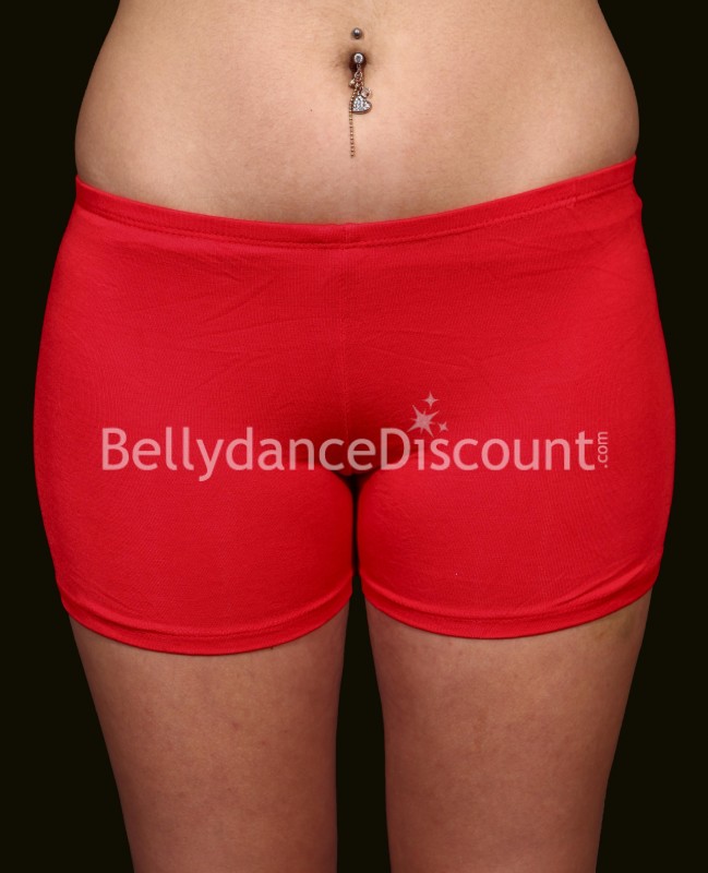 Shorty de danse orientale rouge