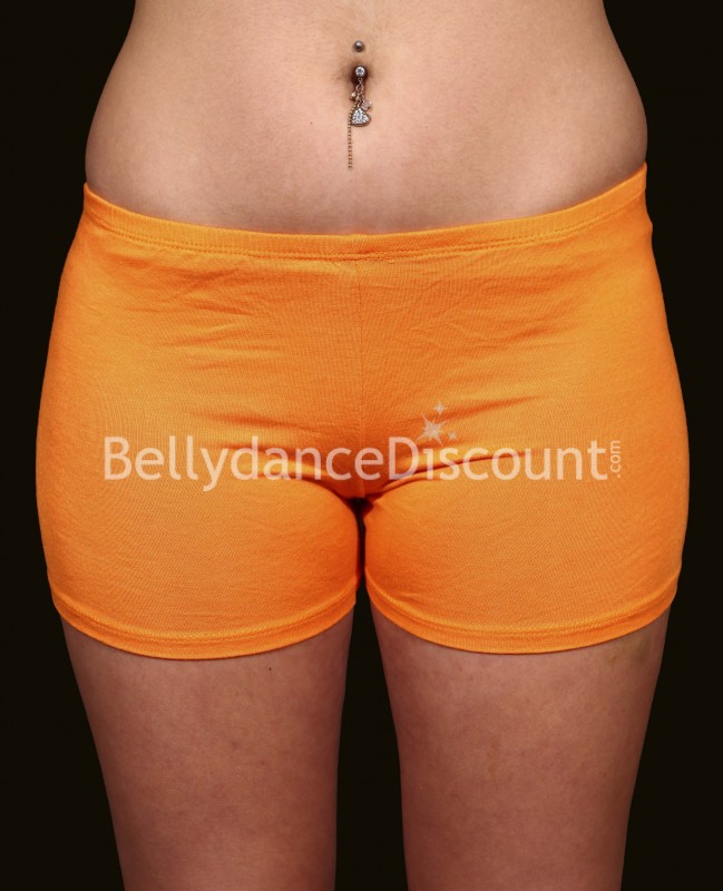 Orange oriental dance shorty