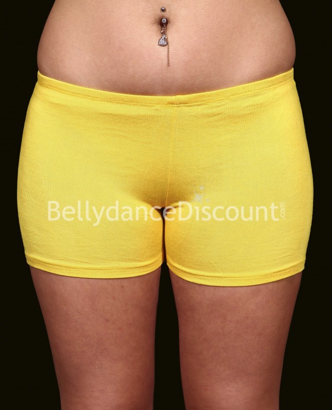 Shorty amarillo de danza del vientre 