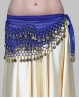 Cintura di danza del ventre blu scuro con sequin dorati
