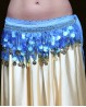 Cinturón de danza del vientre con lentejuelas de plástico azules oscuras