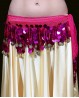 Bellydance belt with coins fuchsia