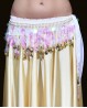 Ceinture de danse orientale pastilles blanches