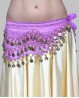 Cintura di danza del ventre malva con sequin dorati