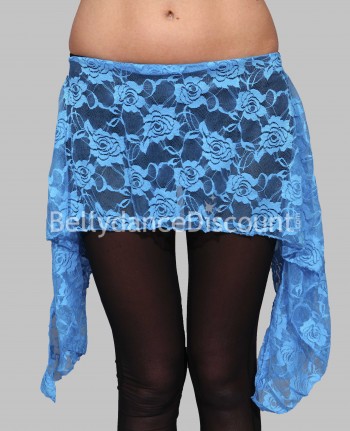 Light blue Bellydance belt in lace