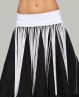 Long Bellydance belt with fringes white