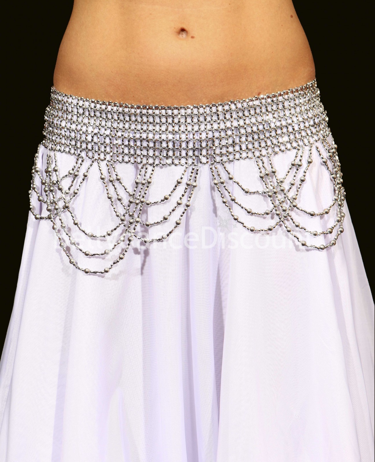 Silver beaded Oriental dance belt 18 00