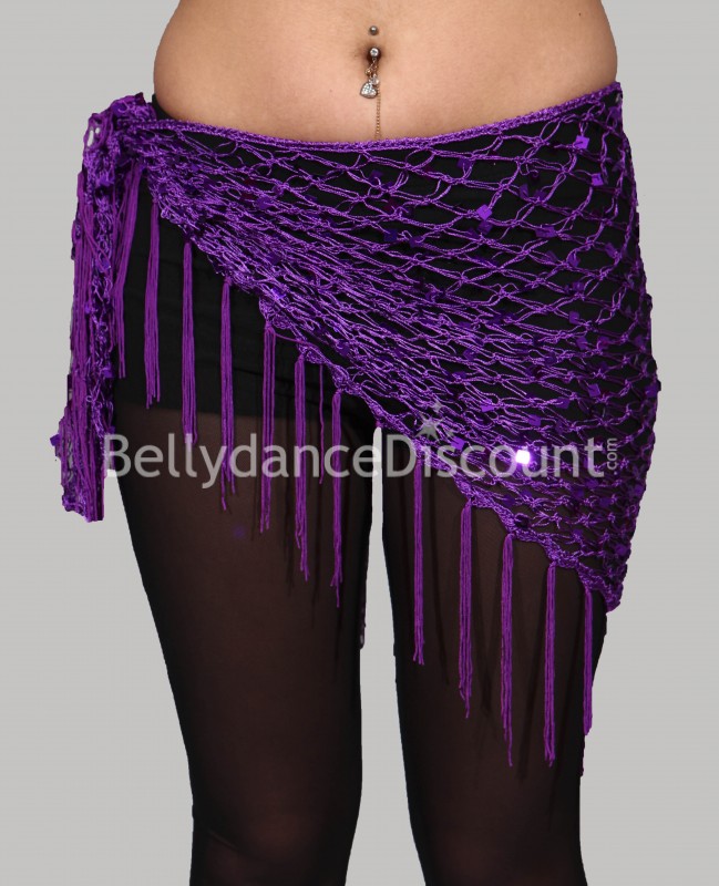 Cinturón de danza del vientre red violeta