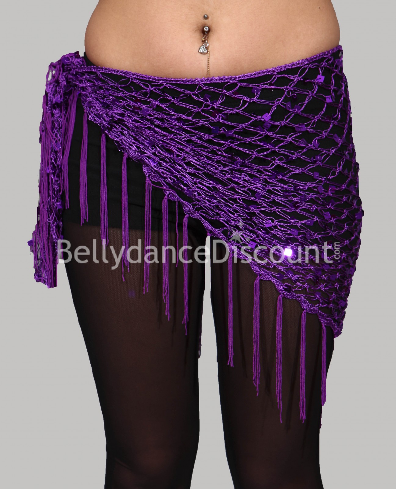 Ceinture de danse orientale filet violet Ceinture de danse orientale filet violet