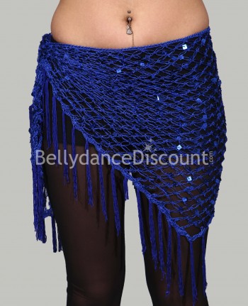 Dark blue fishnet Bellydance belt