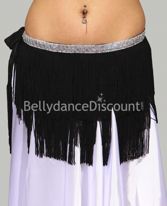 Black Bellydance belt with fringes