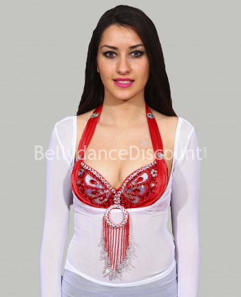Top di danza trasparente bianco