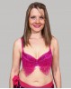 Reggiseno di danza del ventre perlato fucsia