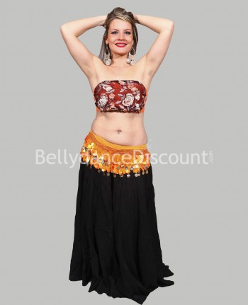 Bellydance belt with coins orange
