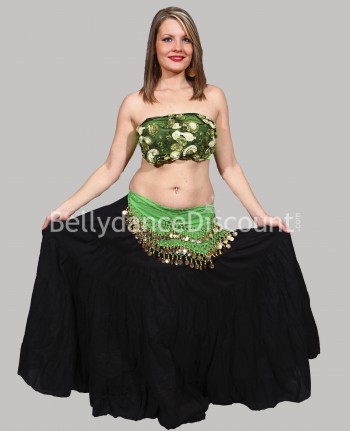 Tribal black oriental dance skirt