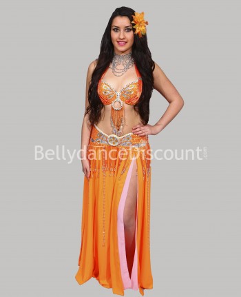 Haarblume für den orientalischen Tanz in orange