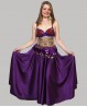 Bellydance belt with coins purple