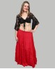 Tribal red oriental dance skirt
