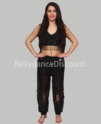 Black Bellydance beaded top