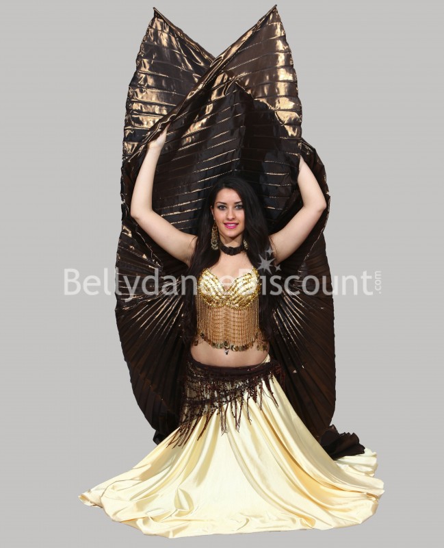 Gonna di danza del ventre raso dorata