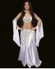 Sparkling white and silver Bellydance scarf
