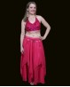 Fuchsia belly dance skirt with lining