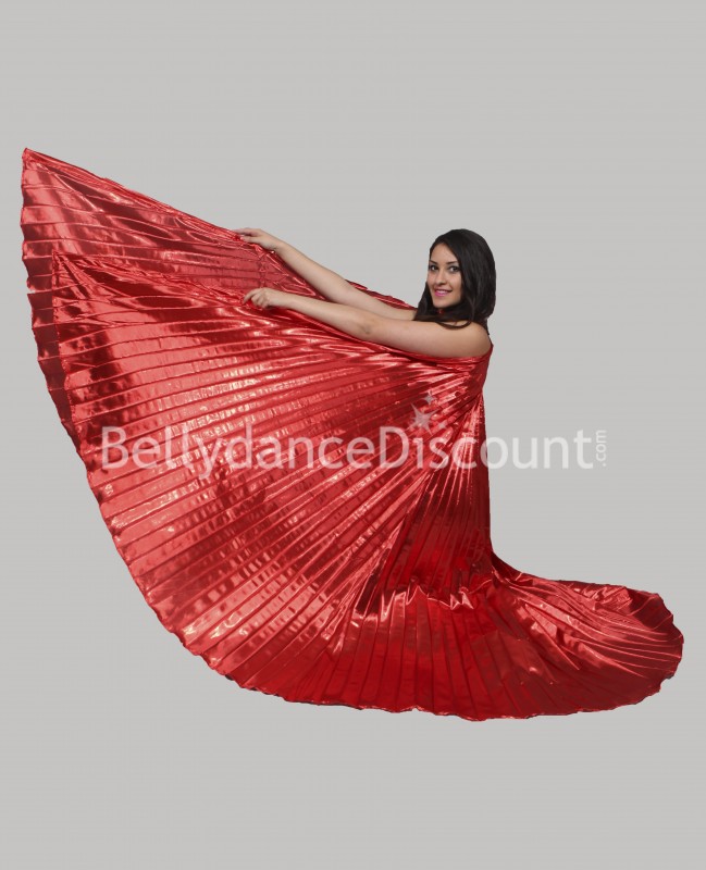 Ali di Iside metallizzate rosso rubino per danza orientale
