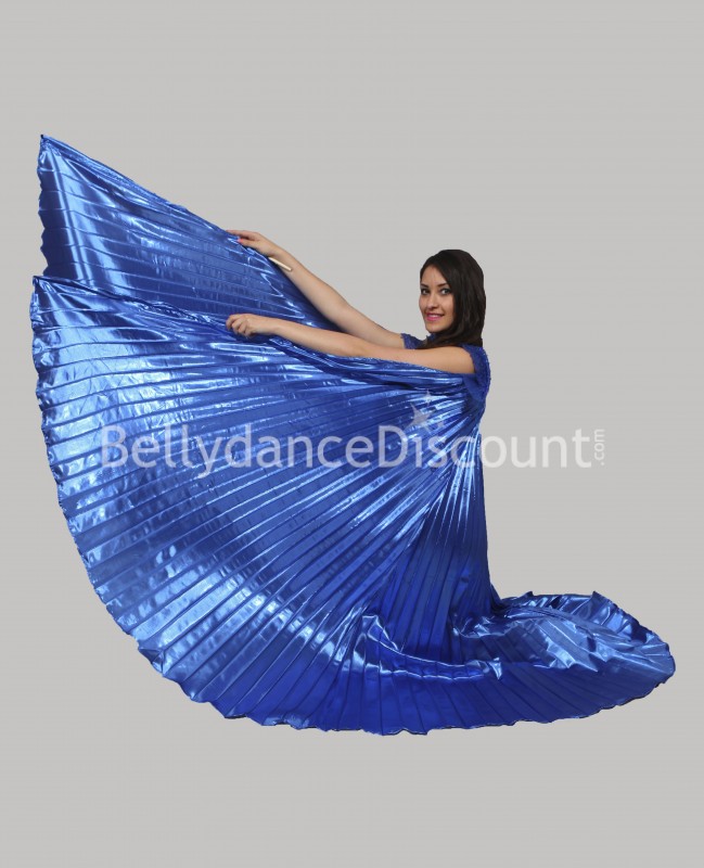 Ali di Iside di danza del ventre opache blu scuro