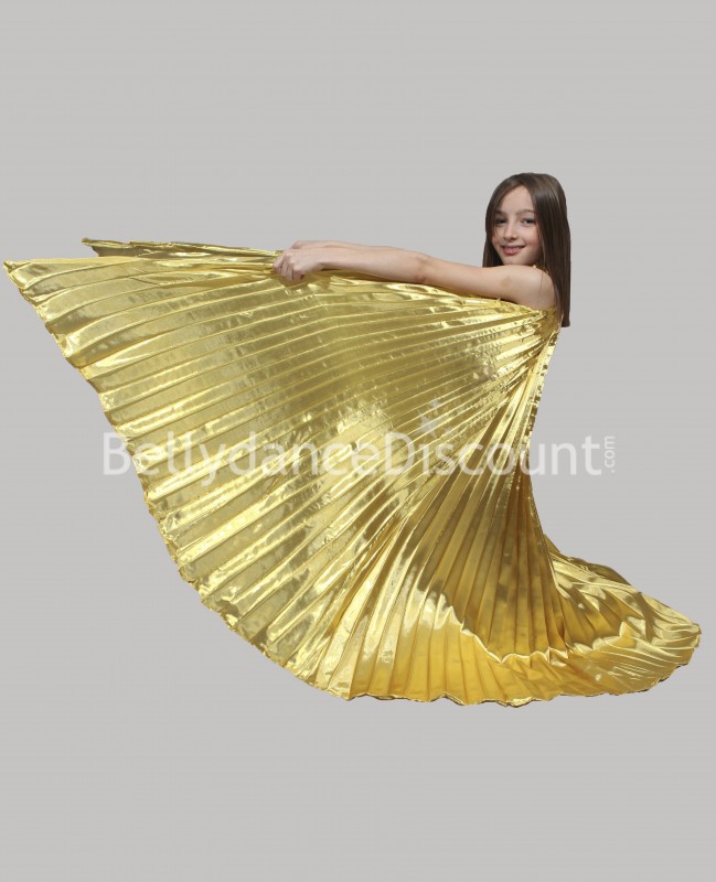 Opaque Bellydance Isis wings for kids gold