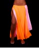 Orange belly dance skirt with lining