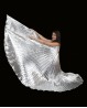 Silver opaque belly dance Isis wings